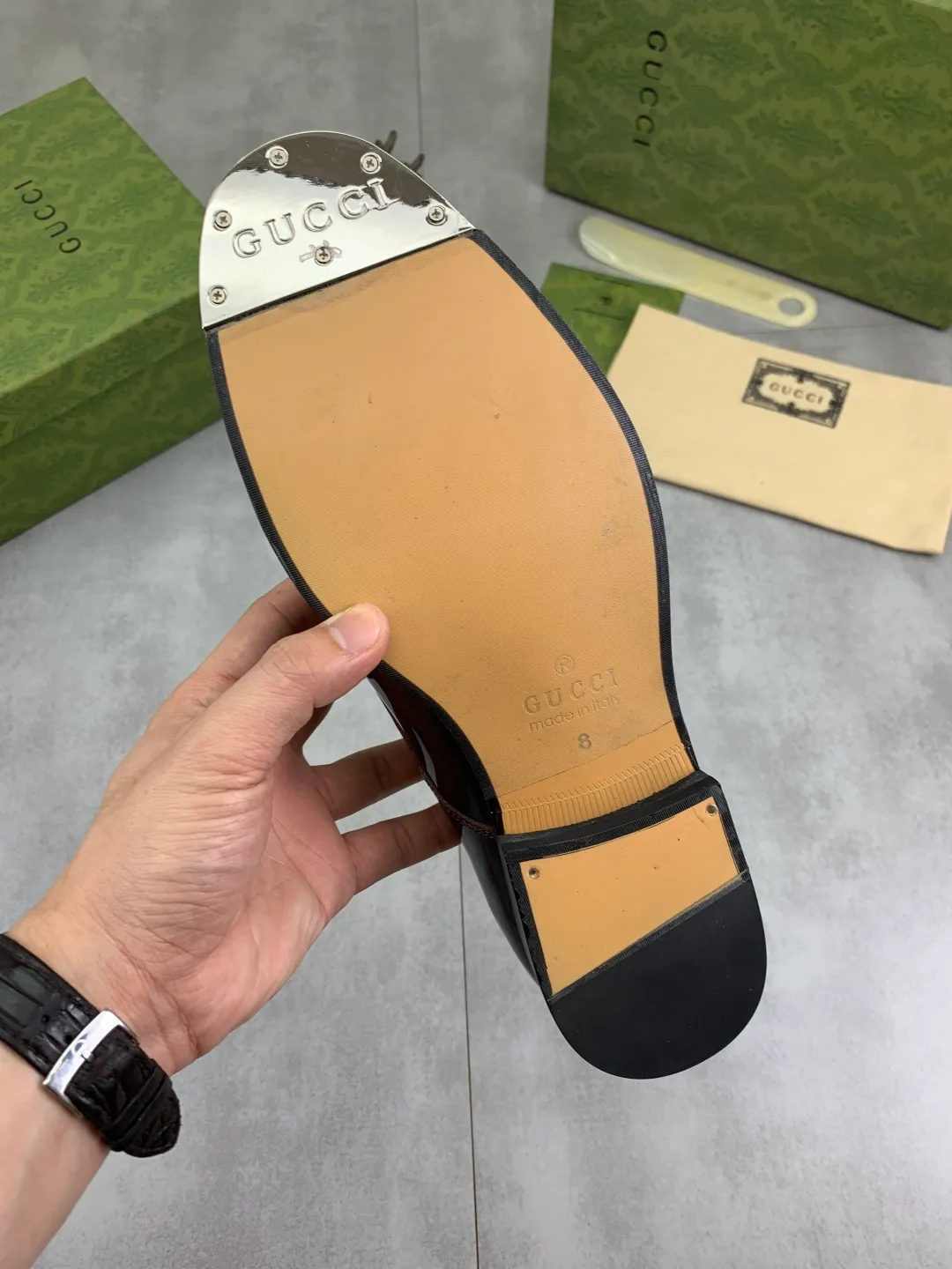 Men's men's shoes 💰P640 [New style] Water dyed cowhide 💰💎💎💎 [Gucci] GUCCI high-end men's formal business leather shoes, original order 1:1! Original imported high-end open-edge beaded calfskin, original metal buckle, imported first-layer cowhide lining for feet. Original high-end outsole, men's shoe size: 39-44 (45 customized) 2️⃣ colors available